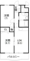 ハミング白木の間取り画像