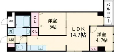 フリーディオ堺BLDの間取り画像