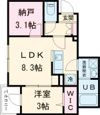 KLEIS馬橋Ⅴの間取り画像