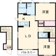 オアシスハイツBの間取り画像