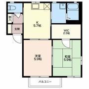 ディアス竹渕 Aの間取り画像