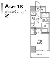 パークフラッツ横濱平沼橋の間取り画像