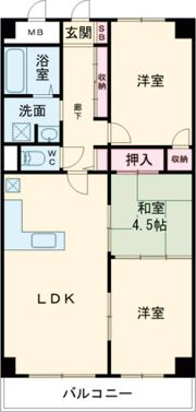 グリーンコート井口の間取り画像