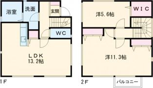 ★清須市上条戸建の間取り画像
