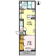 Dアヴァンス高富Cの間取り画像