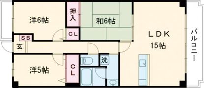 アメニティ双ヶ丘の間取り画像