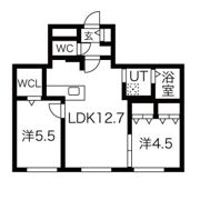 仮)ALPHA平岸4-1の間取り画像