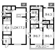 ★中川区万場戸建の間取り画像