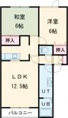 トータス西桔梗Cの間取り画像