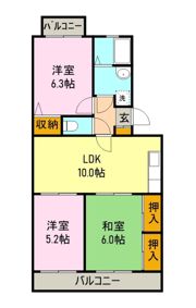 ハイム大石の間取り画像