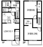 Maisonette land 北楠駅Bの間取り画像