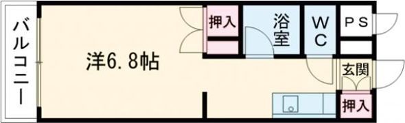 コート黒髪の間取り画像