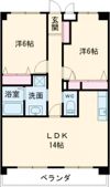 三角コーポの間取り画像