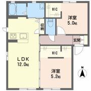 メリースクエア Bの間取り画像