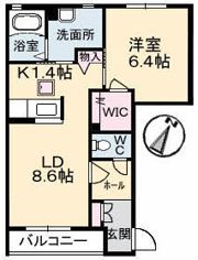 シャーメゾン中野開作 B棟の間取り画像