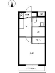 スカイコート品川御殿山EASTの間取り画像