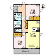 セジュールオッツ高井田の間取り画像
