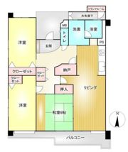 T－One MIYAHARA West Bの間取り画像