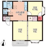 メゾン・ツチヤ Aの間取り画像