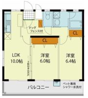 サウスコート比屋根の間取り画像