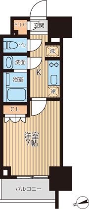 クロスレジデンス蒲田Ⅱの間取り画像