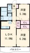 ヴェルジュ新飯田の間取り画像