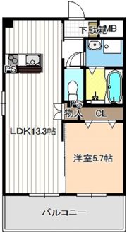 エルフィン昭和橋通の間取り画像