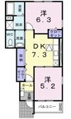 フィオーレⅡ Cの間取り画像