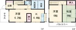 茂原小林戸建ての間取り画像