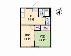 ハイツ千代の間取り画像