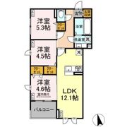 D-ROOM田町Aの間取り画像