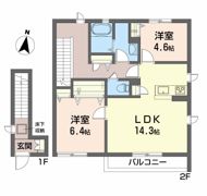 グランドールKEN Bの間取り画像
