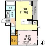 DーROOM遠見塚Ⅰの間取り画像