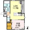 DーROOM遠見塚Ⅰの間取り画像