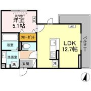 DーROOM遠見塚Ⅱの間取り画像