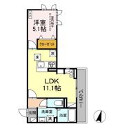 DーROOM遠見塚Ⅲの間取り画像