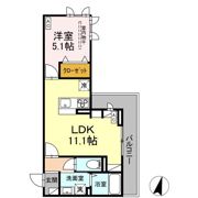 DーROOM遠見塚Ⅲの間取り画像
