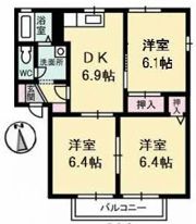 アンシャンテ B棟の間取り画像