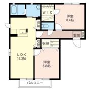 パインハイツ嵐山Bの間取り画像