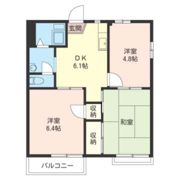 内野 コーポ Bの間取り画像