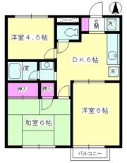 ディアコート開成ⅡB棟の間取り画像