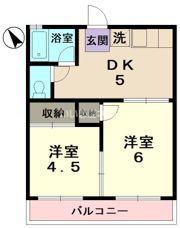 コーポ平野の間取り画像