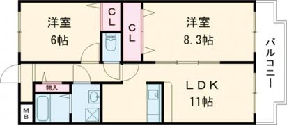 エートルウールーの間取り画像