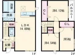 サンラプロ塔野 D棟の間取り画像