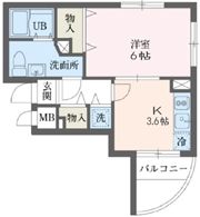 ウィンベルデュエット恵比寿2の間取り画像