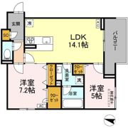 D-ROOM東手城の間取り画像