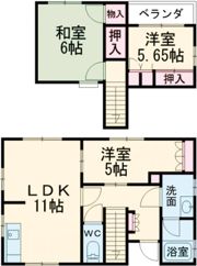 竹内借家 2の間取り画像