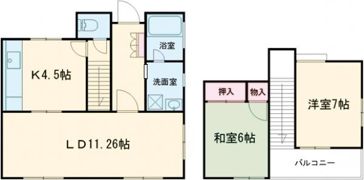 竹内借家 4の間取り画像