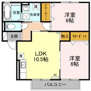 サンビレッジ二の宮 Aの間取り画像