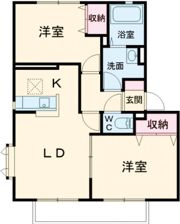 ソレジオタウン西川田Dの間取り画像
